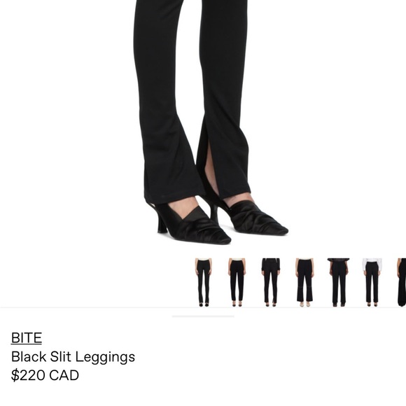 BITE black slit leggings - Picture 2 of 4